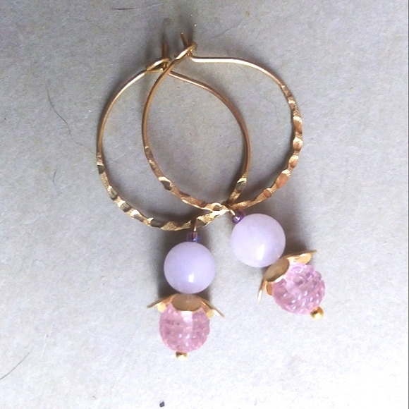 Hand Crafted Jewelry - SOLD 'Very Berry' Hoops